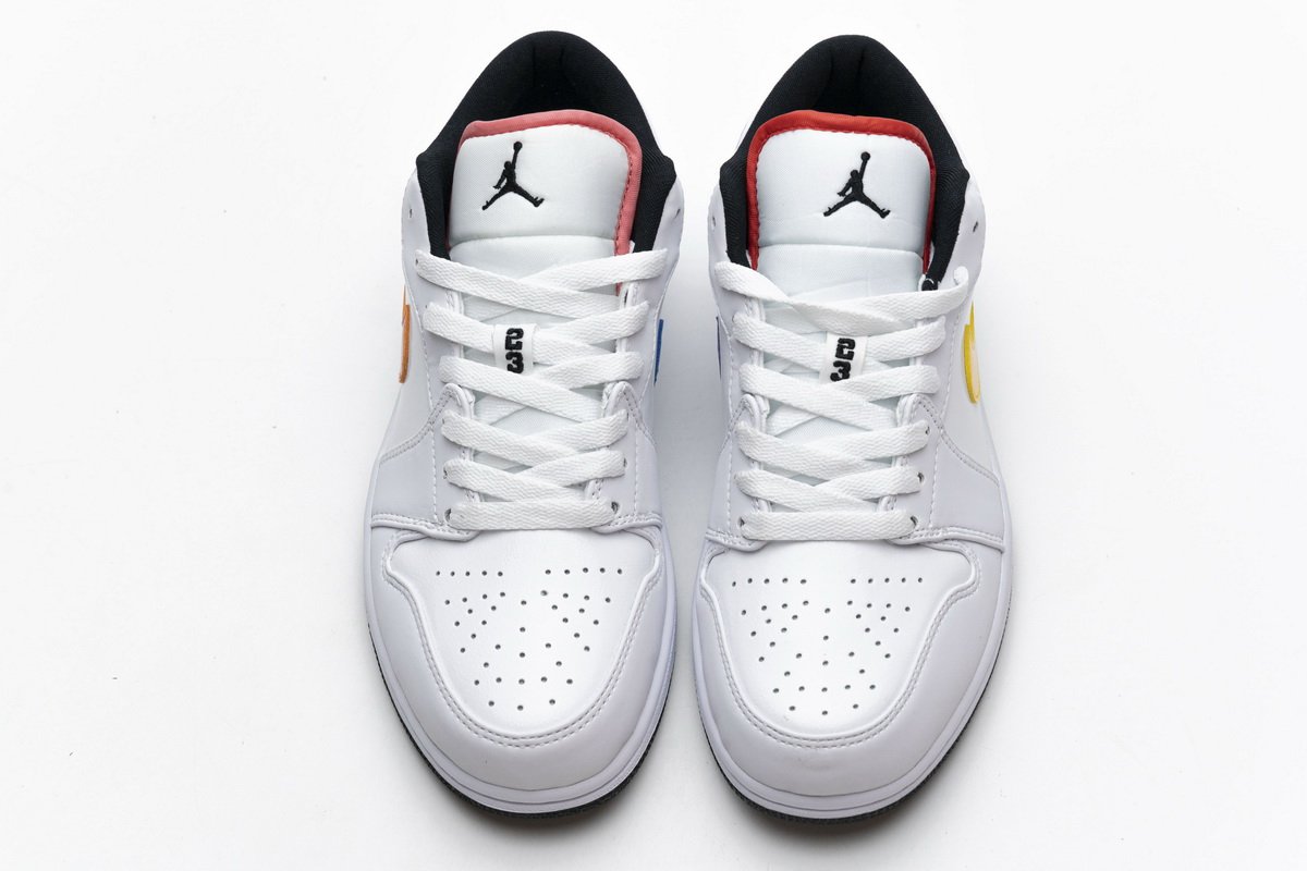 CW7009-100 Air Jordan 1 Low White Multi-Color - Image 4