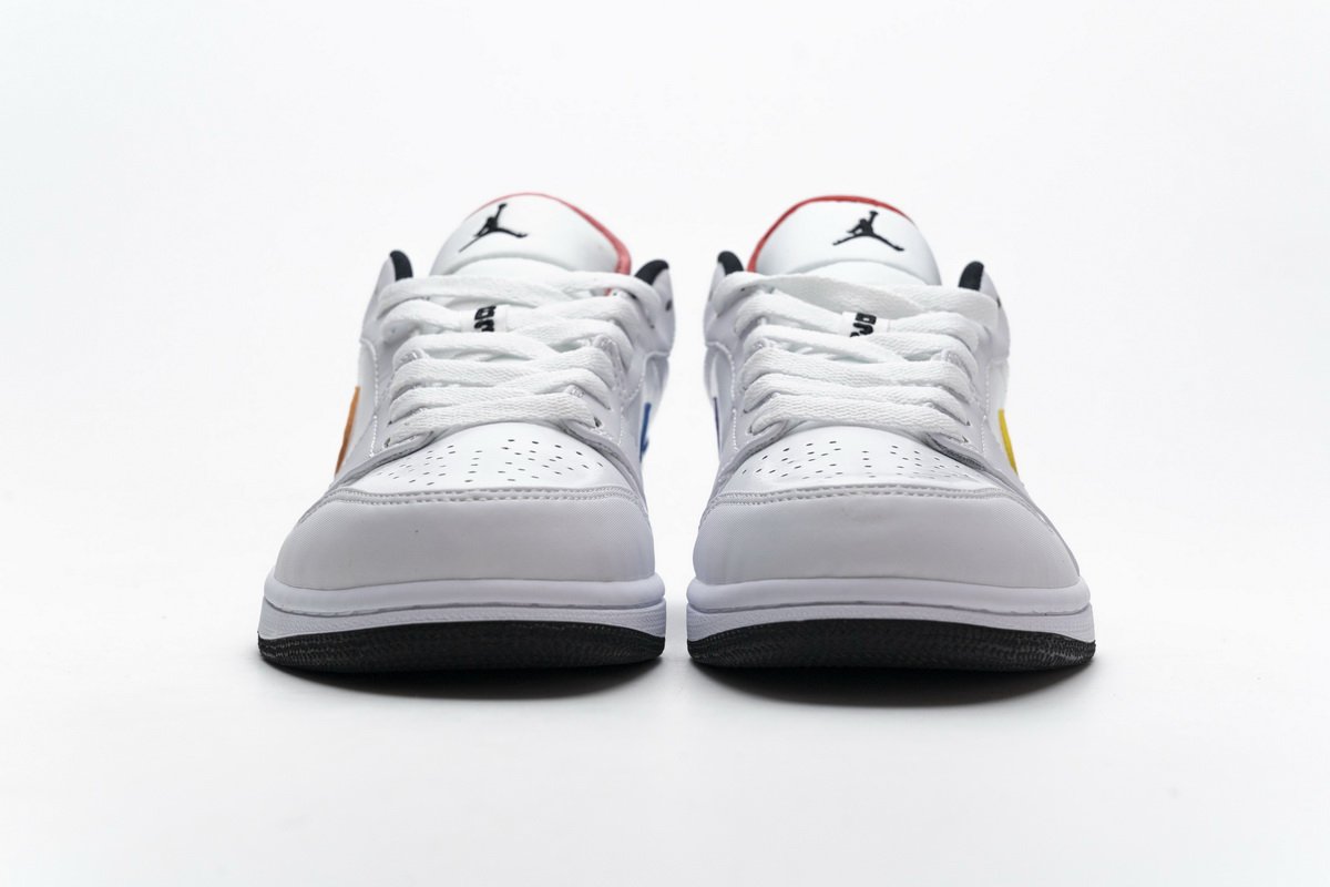 CW7009-100 Air Jordan 1 Low White Multi-Color - Image 5